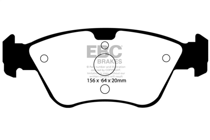 EBC 03-08 Chrysler Crossfire 3.2 Greenstuff Front Brake Pads - DP21075