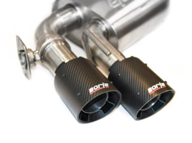 Borla 18-19 Ford Mustang GT 5.0L Coupe w/o Valves ATAK 3in Cat-Back Exhaust-Blk Carbon Fiber Tips - 140746CFBA