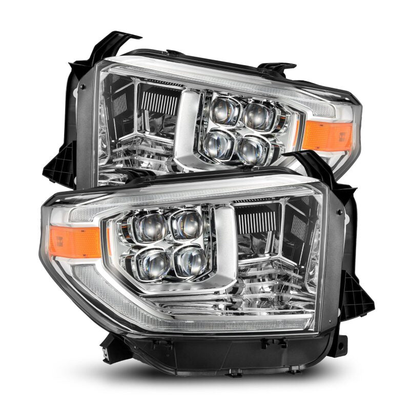 AlphaRex 14-21 Toyota Tundra NOVA LED Proj HL Chrome w/Actv Light & Seq. Sig + Switchback DRL - 880831