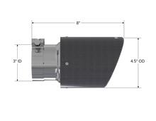 Load image into Gallery viewer, MBRP Universal Carbon Fiber Tip 4.5in OD / 3in Inlet / 7.7in L - T5151CF