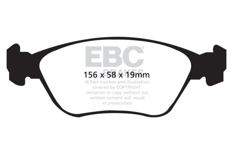 EBC 98-05 Volvo C70 2.3 Turbo T5 (16in Wheels) Redstuff Front Brake Pads - DP31362C