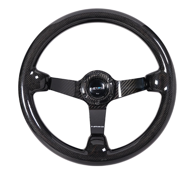 NRG Carbon Fiber Steering Wheel (350mm) Deep Dish - Full Carbon - ST-036CF-1