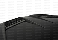 Load image into Gallery viewer, Seibon 10-11 VW Golf GTI 5K/MK6 DV Carbon Fiber Hood w/ Shaved Emblem - HD1011VWGTIB-DV