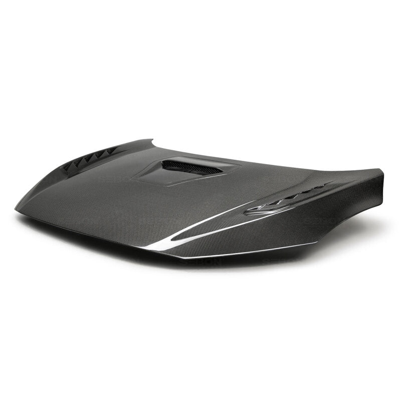 Seibon 17-20 Honda Civic Type-R (FK8) TSII Style Carbon Fiber Hood - HD17HDCVR-TSII