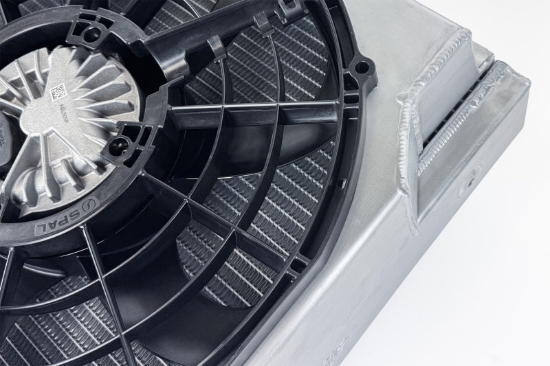 CSF Motorsport Radiator with Shroud - 14in SPAL Brushless Fans - Harnesses - 8374