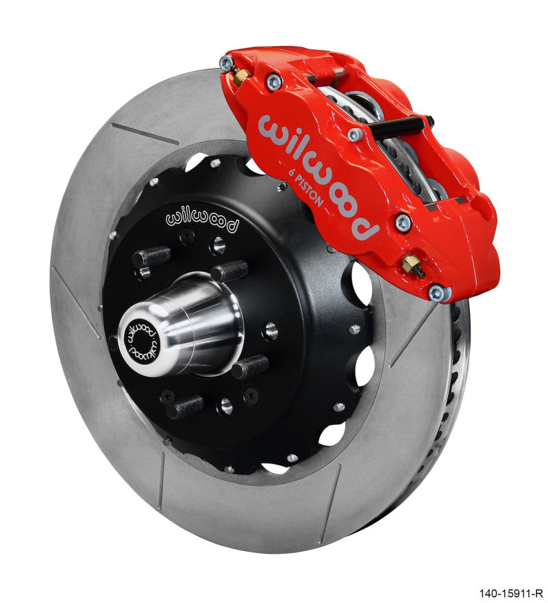 Wilwood Narrow Superlite 6R Front Big Brake Kit 14.00in GT competition Series Rotor - Red - 140-15911-R