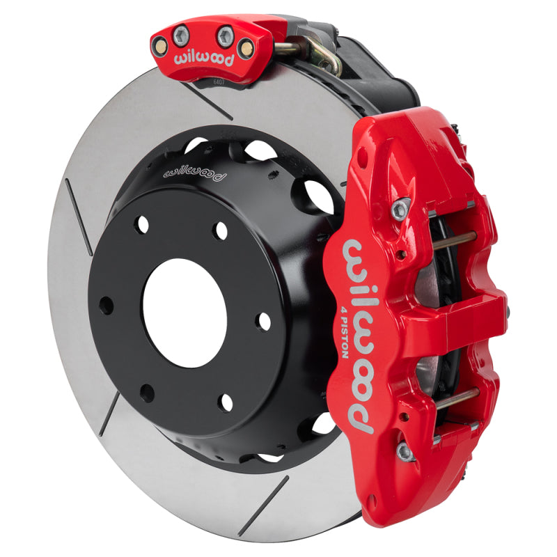 Wilwood kit rear EPB AERO4 big ford new style 2.50 offset 14.00 rotor GT 6 lug red - 140-18153-R