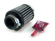 Load image into Gallery viewer, K&amp;N Universal Chrome Filter 1 1/8 inch FLG / 2 1/4 inch Bottom / 2 inch Top / 2.5 inch Height - RC-2540