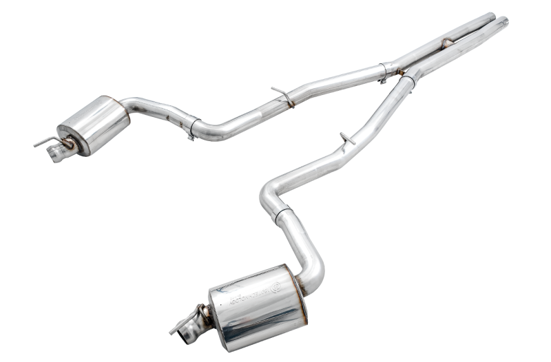 AWE Tuning 2015+ Dodge Challenger 6.4L/6.2L Non-Resonated Touring Edition Exhaust - Use Stock Tips - 3020-11028