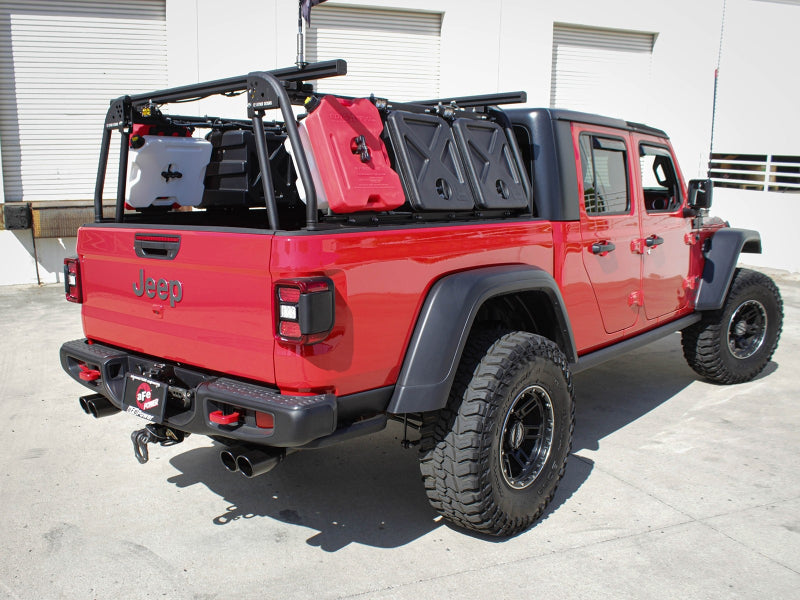 aFe Vulcan Series 3in-2-1/2in 304 SS Cat-Back 2020 Jeep Gladiator (JT) V6-3.6L w/ Black Tips - 49-38084-B