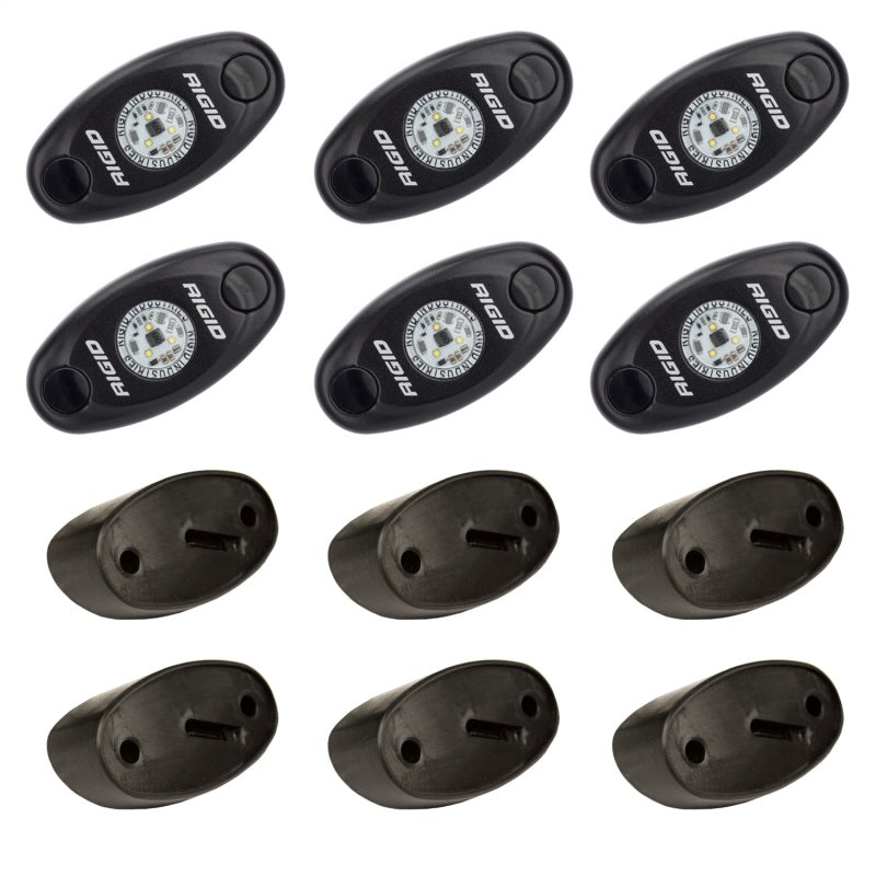 Rigid Industries Rock Light Kit- Cool White (6 lights) - 400253
