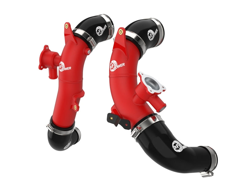 aFe 23-24 Toyota Sequoia V6-3.4L Hybrid BladeRunner 2.5in Aluminum Hot Charge Pipe - Red - 46-20718-R