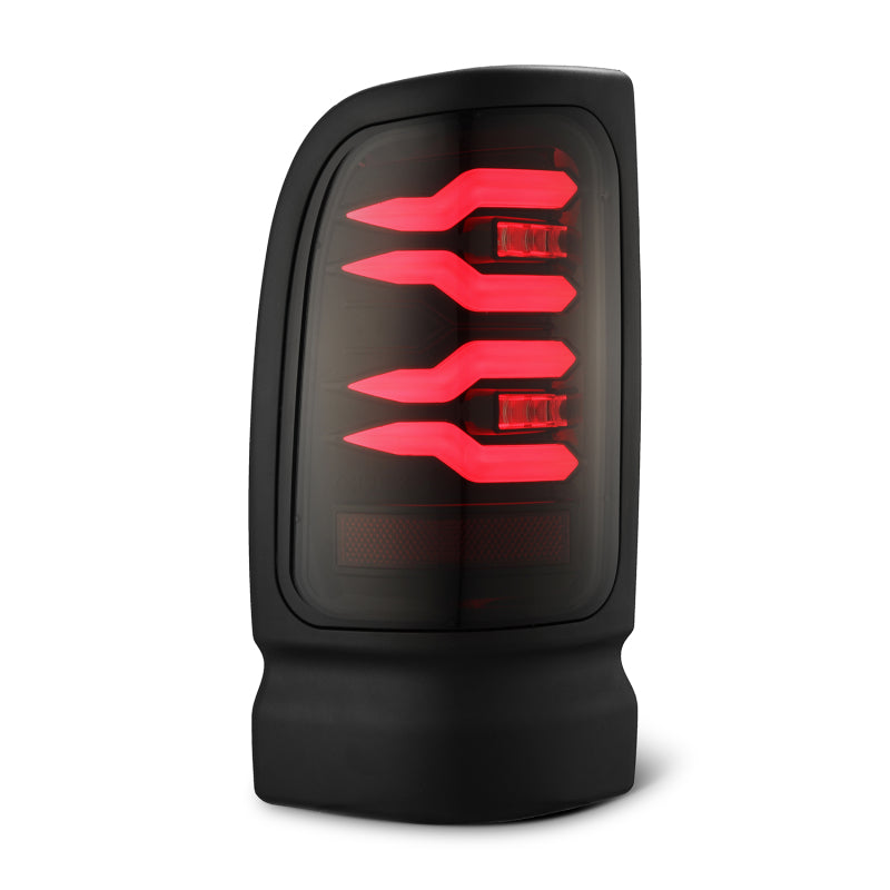 AlphaRex 94-01 Dodge Ram 1500/2500/3500 LUXX-Series LED Tail Lights - Black/Red - 643003
