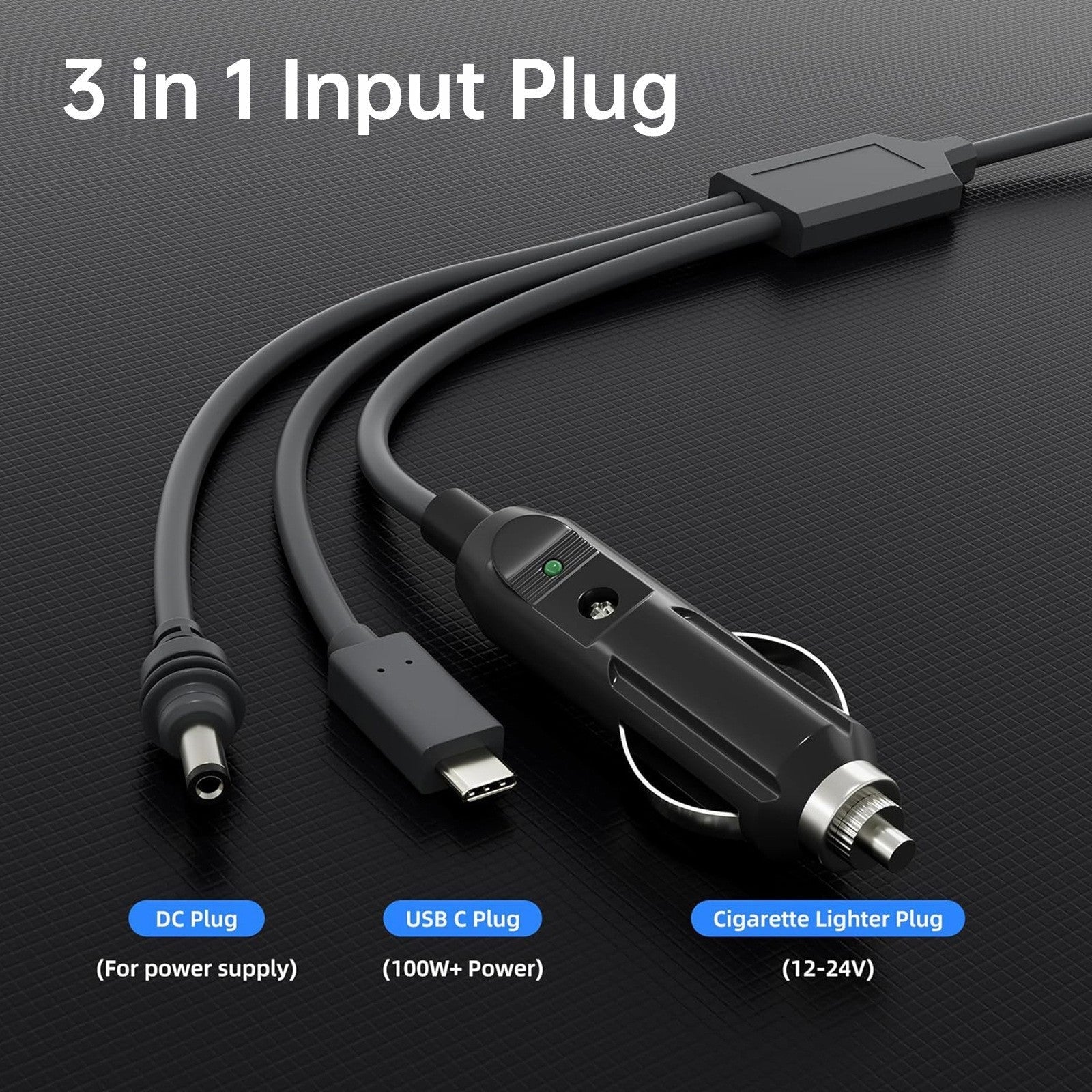 3-in-1 Power Cable for Starlink Mini | Car + USB-C + DC Input | 2M-5M