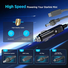 Load image into Gallery viewer, 3-in-1 Power Cable for Starlink Mini | Car + USB-C + DC Input | 2M-5M