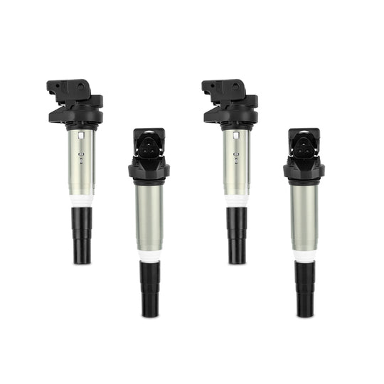 Mishimoto 2002+ BMW M54/N20/N52/N54/N55/N62/S54/S62 Four Cylinder Ignition Coil Set of 4 - MMIG-BMW-0204