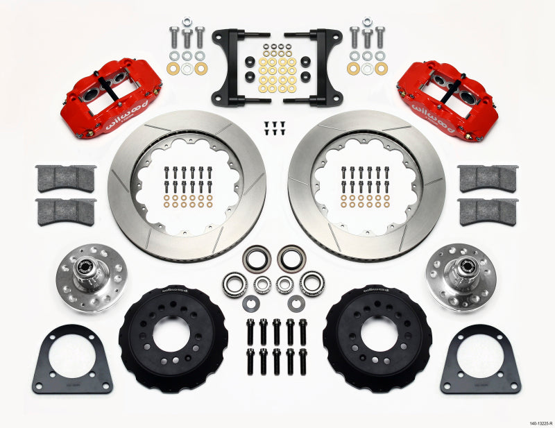 Wilwood Narrow Superlite 6R Front Hub Kit 14.00in Red TCI-IFS 71-78 (Pinto Based) - 140-13225-R