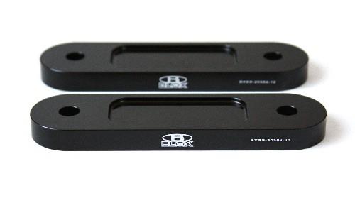 BLOX Honda S2000 Racing Front 12mm Thin Spacer Bump Steer Kit - Black (Lowered 1in and more) - BXSS-20354-12-BK