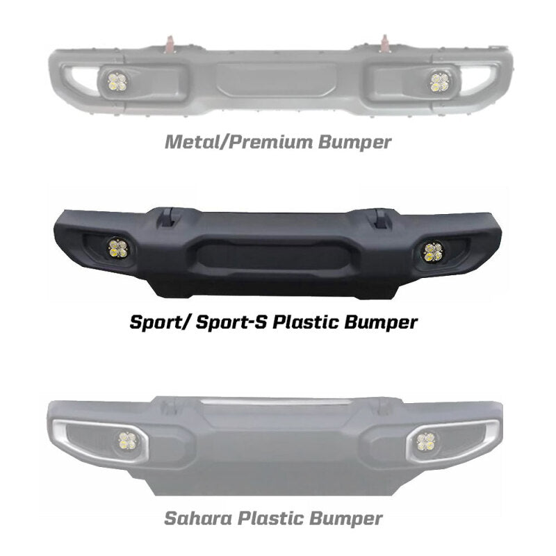 Baja Designs 2018 Wrangler JL Squadron Pro Series Fog Pocket Kit - 447067