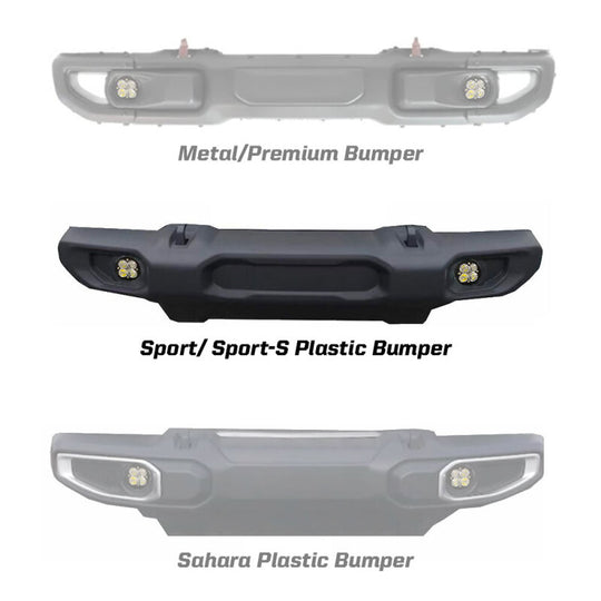 Baja Designs 2018 Wrangler JL Squadron Pro Series Fog Pocket Kit - 447067