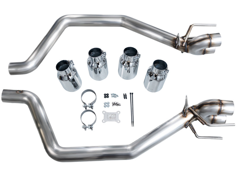 AWE Tuning C6 Chevrolet Corvette Z06/ZR1 Track Edition Axle-Back Exhaust w/ Chrome Silver Tips - 3020-42606