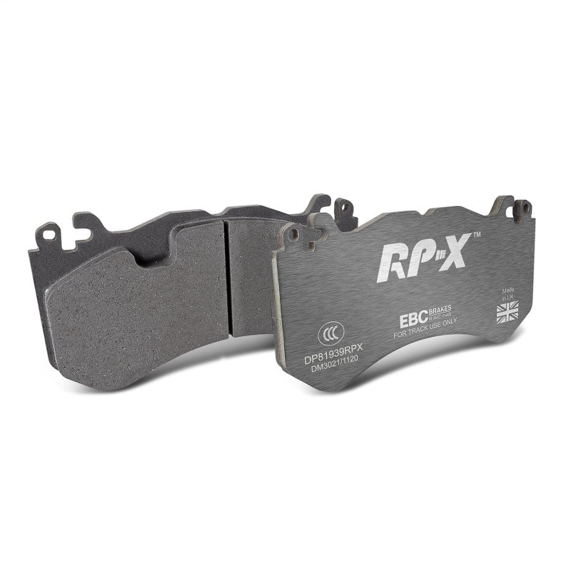 EBC Racing 13-14 Audi RS7 4.0L Twin Turbo (Cast Iron Rotors w/Round Weights) RP-X Front Brake Pads - DP81939RPX