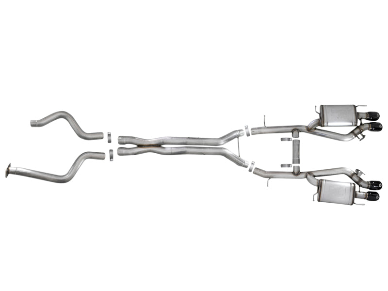 aFe MACHForce XP 3in 304SS Cat Back Exhaust s/ Black Tips 16-17 Cadillac ATS-V V6-3.6L (tt) - 49-34078-B