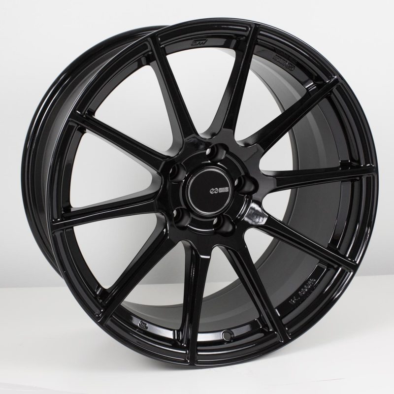 Enkei TS10 18x8.5 5x112 45mm Offset 72.6mm Bore Black Wheel - 499-885-4445BK