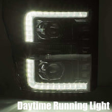 Load image into Gallery viewer, AlphaRex 11-16 Ford F-250 SD PRO-Series Projector Headlights Plank Style Alpha Black w/Seq Signal - 880140