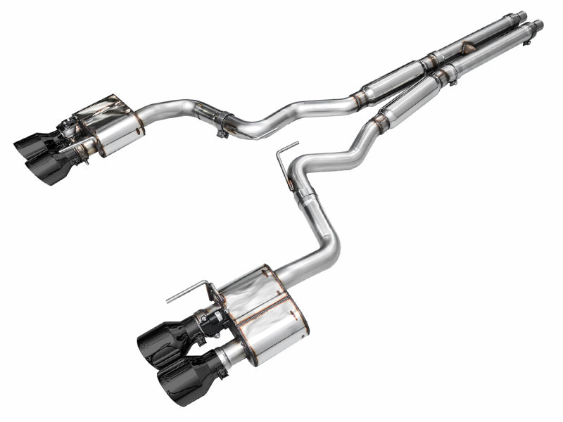 AWE 2024 Ford Mustang Dark Horse S650 RWD SwitchPath Cat-Back Exhaust w/ Quad Diamond Black Tips - 3025-43375