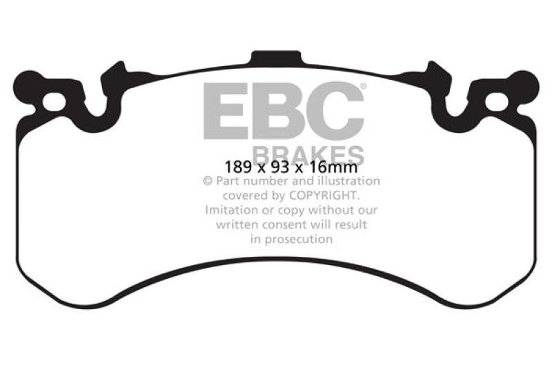 EBC 11+ Audi A8 Quattro 6.3 (Cast Iron Rotors) Redstuff Front Brake Pads - DP32158C