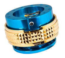 Load image into Gallery viewer, NRG Quick Release Kit - Pyramid Edition - Blue Body / Chrome Gold Pyramid Ring - SRK-210BL/CG