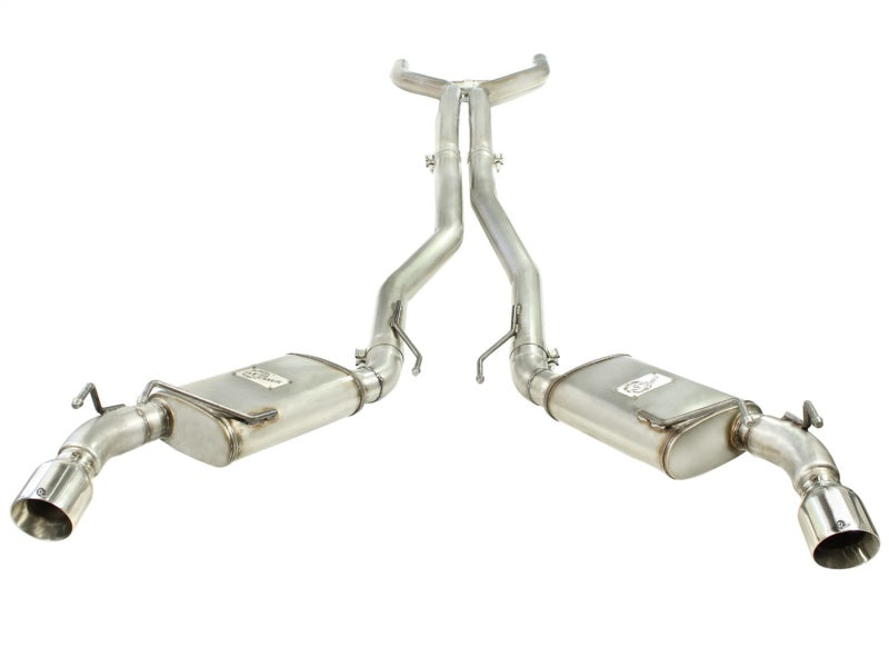 aFe MACHForce XP Exhaust 3in Stainless Stee CB/10-13 Chevy Camaro V8-6.2L (td) (pol tip) - 49-44039-P