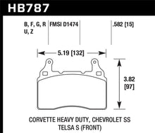 Load image into Gallery viewer, Hawk 15 Chevy Corvette / 16-17 Chevy Camaro / 16-17 Cadillac CTS HP+ Front Brake Pads - HB787N.582