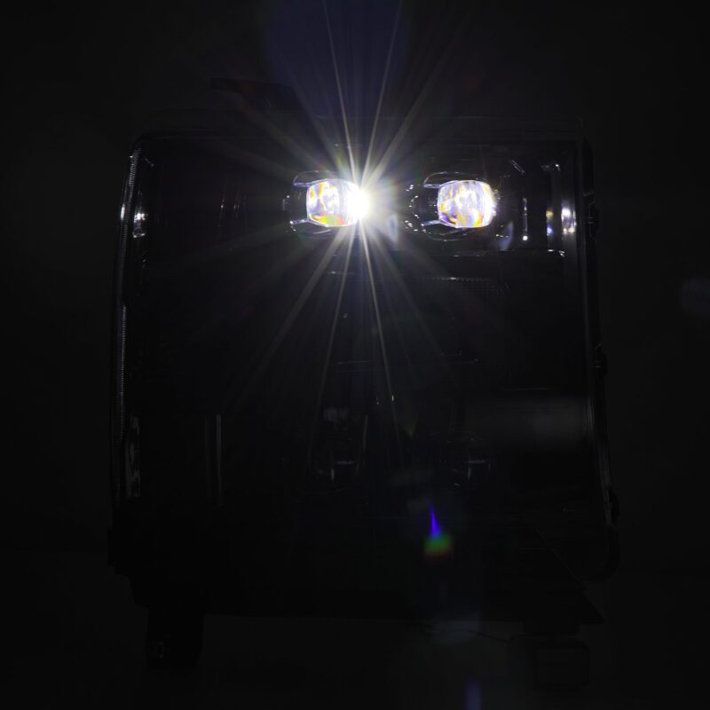 AlphaRex 16-18 Chevy 1500HD NOVA-Series LED Proj Headlghts Alpha BK Atv Lgt/SeqSig & DRL(Req 810023) - 880236