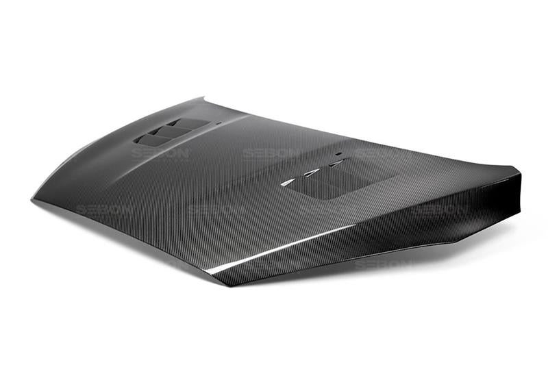 Seibon 15-16 Ford Focus TS-Style Gloss Finish Carbon Fiber Hood - HD16FDFO-TS