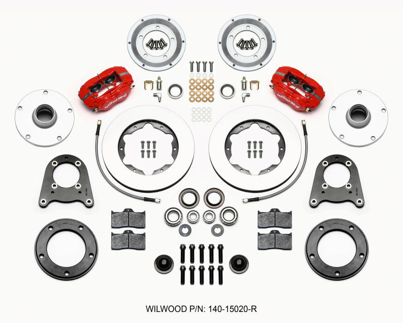 Wilwood Forged Dynalite-M Front Kit 10.75in Red 1950-1955 MG-TD/TF - 140-15020-R