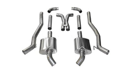Corsa 2011-2013 Chevrolet Camaro SS 6.2L V8 Manual Xtreme 3in Cat-Back (No Tips Uses Factory Bezels) - 14976