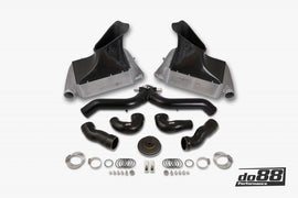 do88 10-12 Porsche 911 Turbo/Turbo S (997.2) BigPack Intercooler Kit w/Black Pipe - BIG-130SV