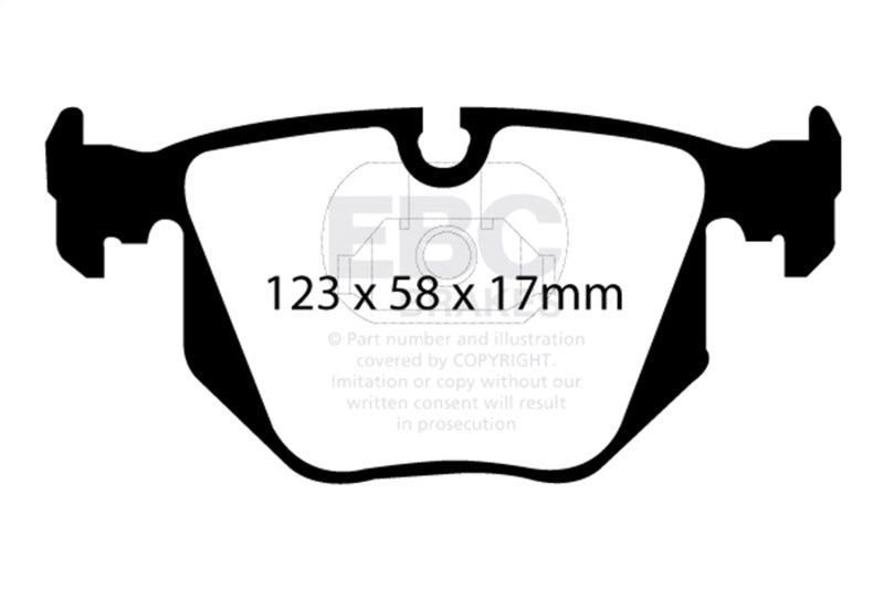 EBC 01-07 BMW M3 3.2 (E46) Yellowstuff Rear Brake Pads - DP41118R