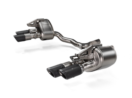 Akrapovic 2024+ Porsche Panamera Slip-On Line (Titanium) w/ Carbon Tips: Requires V6 or V8 fit kit