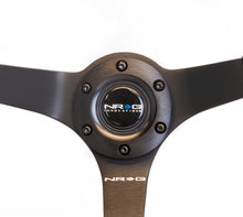 Load image into Gallery viewer, NRG Reinforced Steering Wheel (350mm / 3in. Deep) Blk Suede w/Blk BBall Stitch (Odi Bakchis Edition) - RST-036MB-S