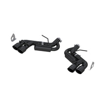 Load image into Gallery viewer, MBRP 16-19 Chevy Camaro V8 6.2L 6spd 3in Black Race Dual Axle Back w/ 4.5in Quad Dual Wall Tips - S7036BLK