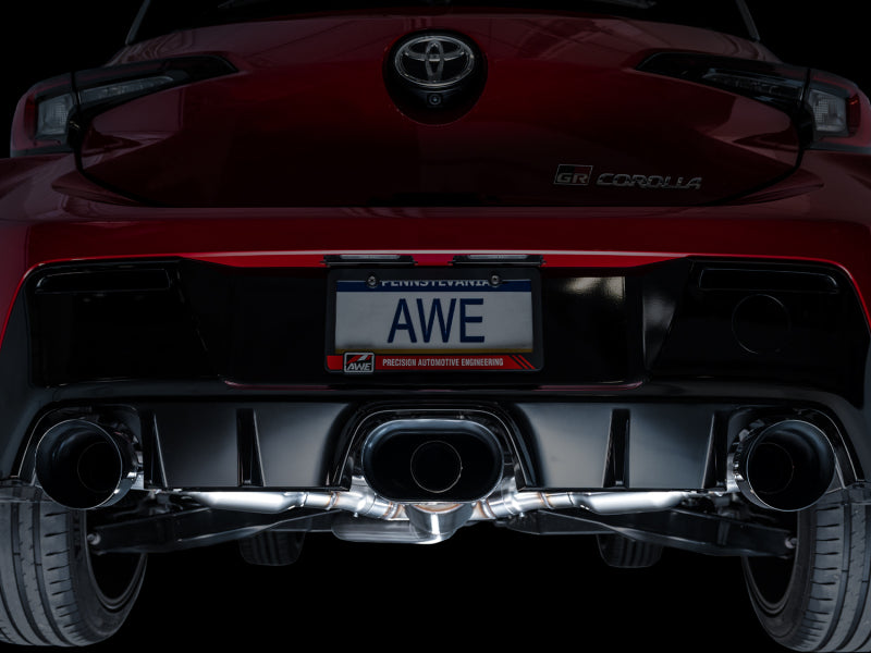 AWE Tuning 2023+ Toyota GR Corolla Touring Edition Exhaust - Diamond Black Tips - 3015-53472