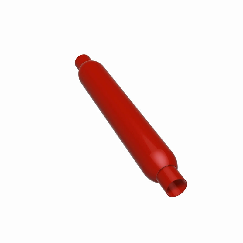 MagnaFlow Muffler Red Pack Series Glasspack 3.5in Rd 18in Body Length 2.25in/2.25in Inlet/Outlet - 13125