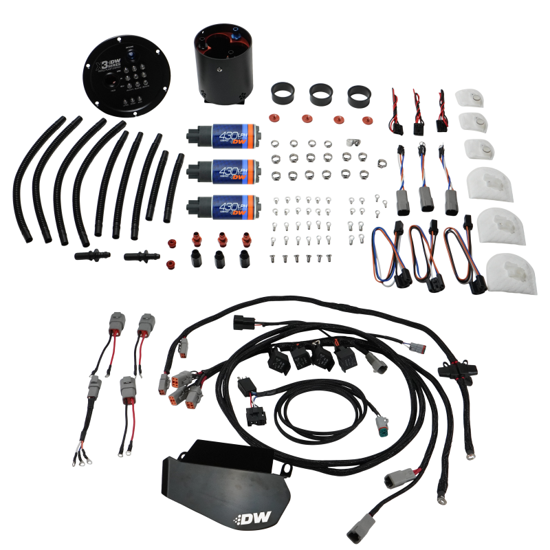 DeatschWerks 09-24 Nissan GT-R R35 X3 Triple Pump Module w/ DW430C Pumps and Plug and Play Harness - 9-437-7021-PNP