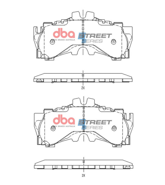 DBA 2017+ Lexus LC500 Street Series Front Brake Pads - DB15150SS