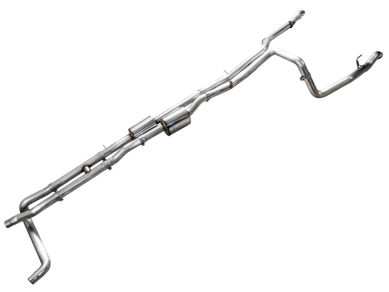 AWE Tuning 4th Gen GM 1500 6.2L Cat-Back Split Rear Exit (w/ Bumper Cutouts) - OE Tips - 3015-31202