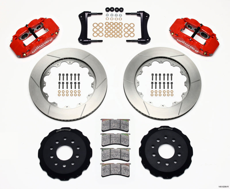 Wilwood Narrow Superlite 6R Front Hat Kit 14.00in Red 88-93 Corvette C4 - 140-9298-R