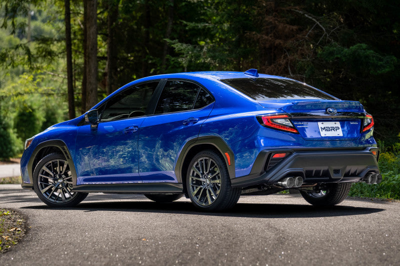 MBRP 2022+ Subaru WRX 3in Cat-Back Dual Split Rear Quad Tips Race Profile Exhaust - S4808304